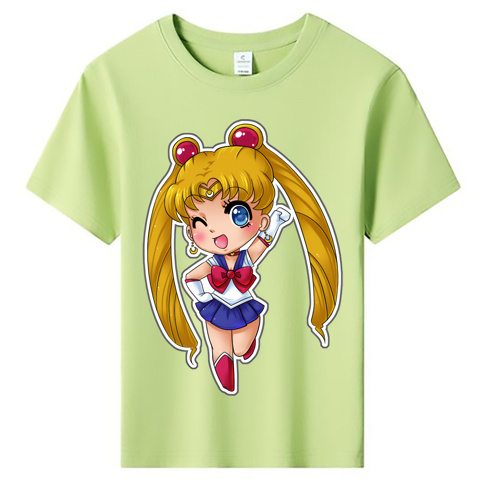 （画像用） 美少女戦士セーラームーン 月野 うさぎ つきの うさぎ Sailor Moon Tsukino Usagi 綿100％キッズTシャツ（フロントプリント）